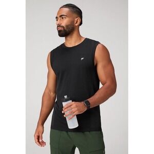 Fabletics Mens Training Day Muscle Tank Top Black Performance Activewear / SZ S